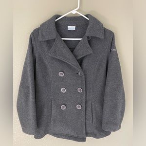 Columbia Gray Polyester Fleece Pea Coat Size XS